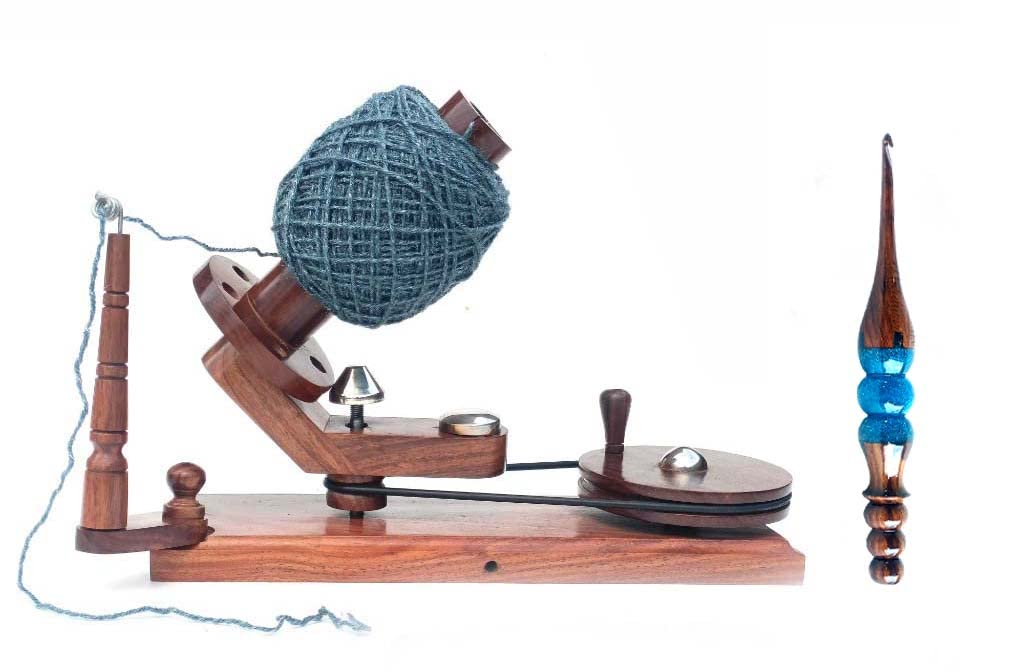 Wooden Yarn Ball Winder for Heavy Duty Large Knitting Wood Winder and
