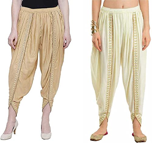 Rayon Full Length Free Size Dhoti Pants Salwar for Women (Combo Pack of 2)-image-7