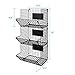 X-cosrack Metal Wire Basket Wall Mount, 3 Tier Wall Storage Basket Organizer with Chalkboards Hooks, Kitchen Fruits and Vegetables Produce Bin Rack Toys Organizer Bathroom Tower Hanging Basket (Black)