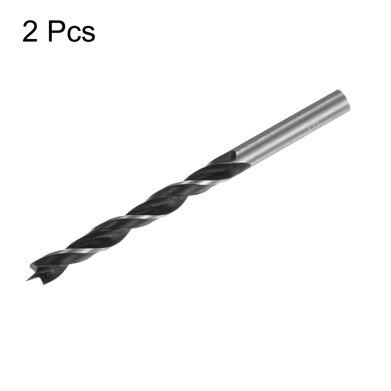 QUARKZMAN 2pz Punte Trapano Brad Point 6,5mm(16/64") Dia Dritto Acciaio Tondo Shank Trapano Metrico Brad Point 2,6" Profondità Foratura Trapano a Spirale per Legno Carpenteria Plastica Gomma