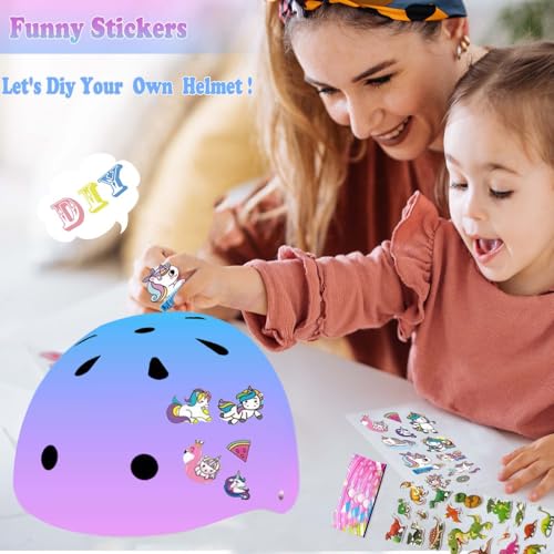Image of FOOKCIAN Kids Helmet,Toddler Skateboard Helmets for Ages 2-3-5-8-14 Years Boys Girls with Knee and Elbow Pads Wrist Guards fit Roller Skates,Skateboarding,Skating Scooter Adjustable Kids Helmet