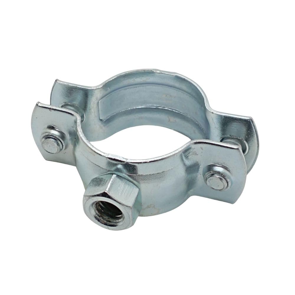 Set 10 Fascette Stringitubo A Vite 32-37 Mm Con Viti E Tasselli - Acciaio Zincato, Con Inserti In Gomma Per Isolamento