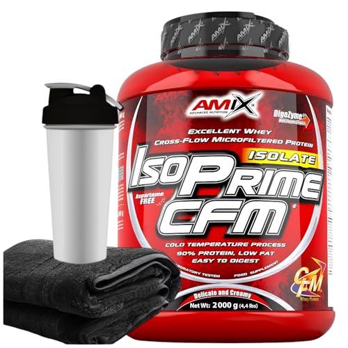 IsoPrime Cfm 2kg - Amix + Toalla + Mezclador (2KG, Cacahuete Chocolate Caramelo)