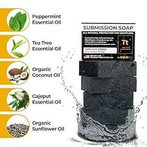 Premiumteatreeoilsoapusamadebarsoapforbjjjiujitsuwrestlingandgrappling5packof4ouncesoapbarsactivatedcharcoal Urban Country Home Decor Premium tea tree oil soap usa made bar soap for bjj jiu jitsu wrestling and grappling 5 pack of 4 ounce soap bars activated charcoal urban country home decor