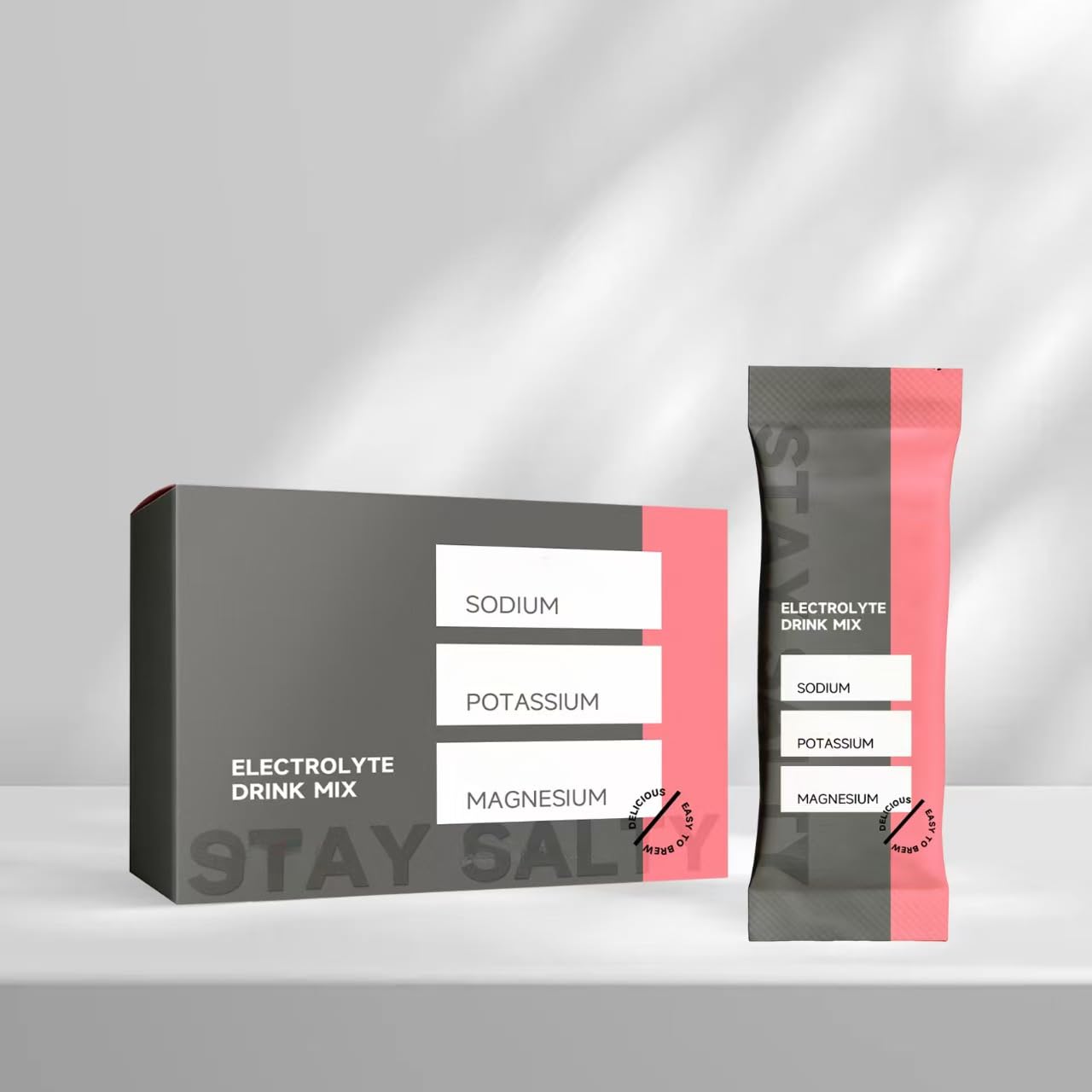 Mélange pour boisson électrolytique sans sucre - Sel de framboise | Mélange à boisson | Packs de bâtons de poudre