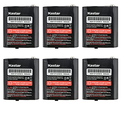 Kastar 6-Pack 3.6V 53615 Battery Compatible with Motorola TalkAbout MD207R, Talkabout MJ270, Talkabout MJ270R, Talkabout MR350, Talkabout MR350R, Talkabout MR350R VP, TalkAbout MR350TPR