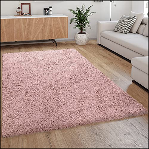 Paco Home Hochflor-Teppich, Kuschelig Weicher Flokati-Teppich, Einfarbig In Rosa, Grösse:240x340 cm