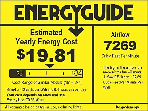 Miniatura 4 de Cromo 60F-9 / 56 pulgadas de diámetro/cromo/soplado descendente/cuchillas curvas/cables de alambre / 120 V / .590 amperios
