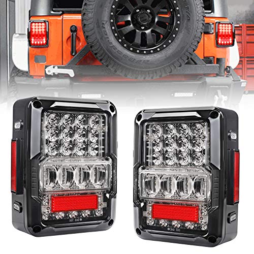 LED Tail lights JK Tail Lights Reverse Lights Turn Signal Lamp Running Lights Compatible with 2007-2018 JK JKU