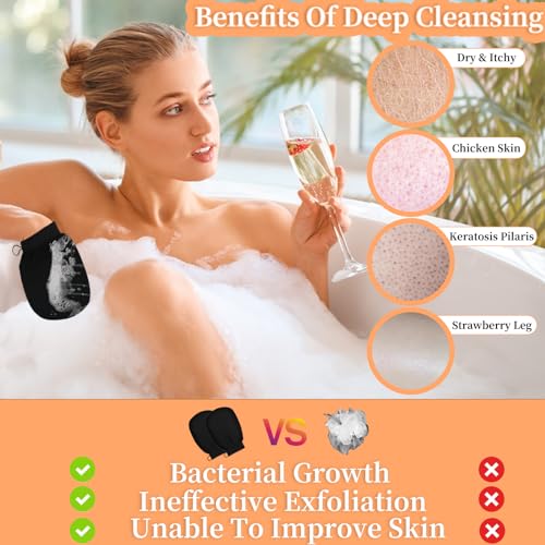 Bjpvsx MOB-001 Exfoliating Glove Body Scrubber thumb #3