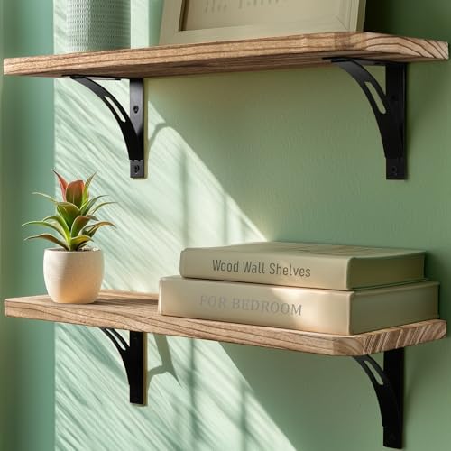 Reinforced Steel Bracket Room Shelves for Bedroom Wall - Easy to ...