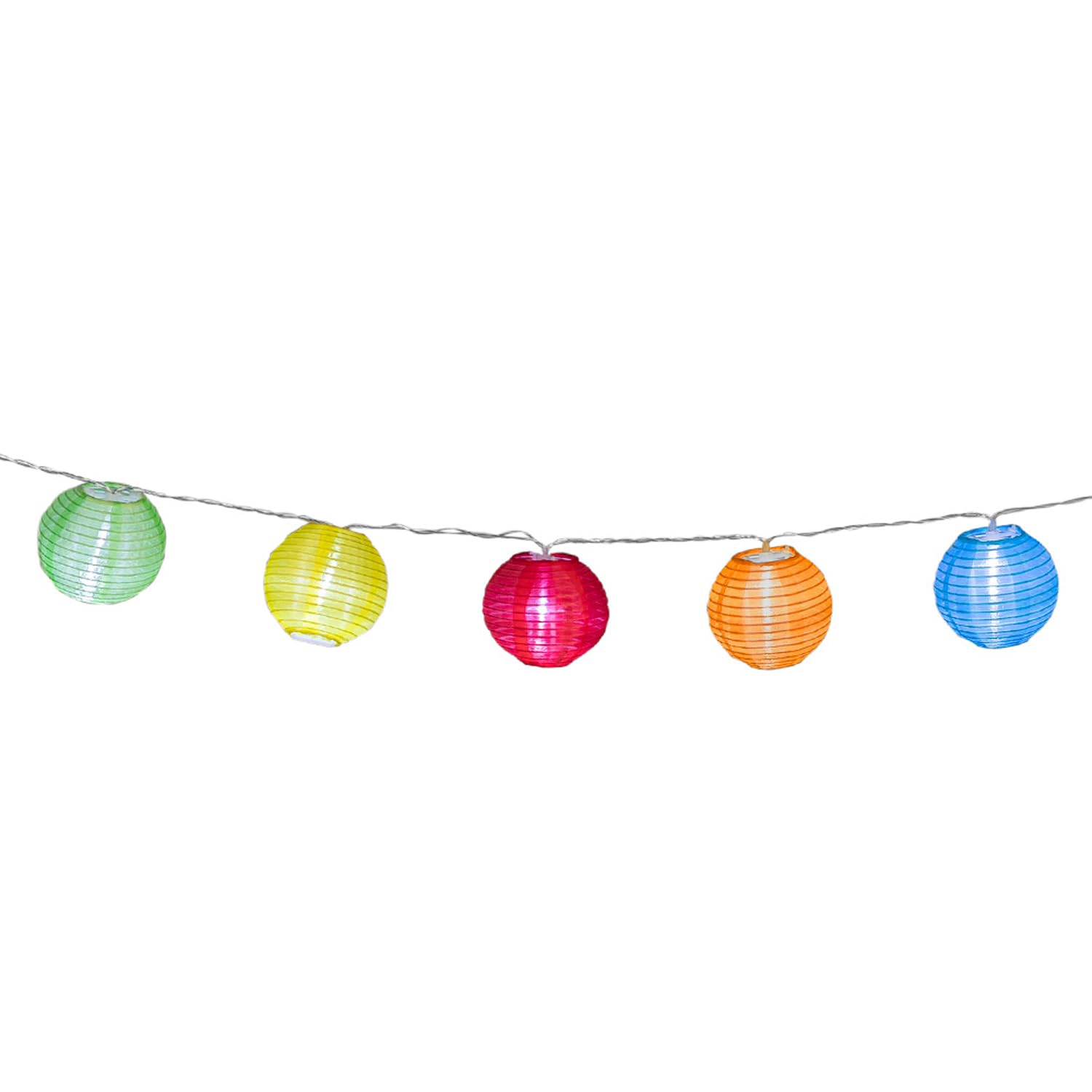 Boland - LED Fairy Lights with 10 Colourful Lanterns, 185 cm, Party Decoration for Birthday and Carnival