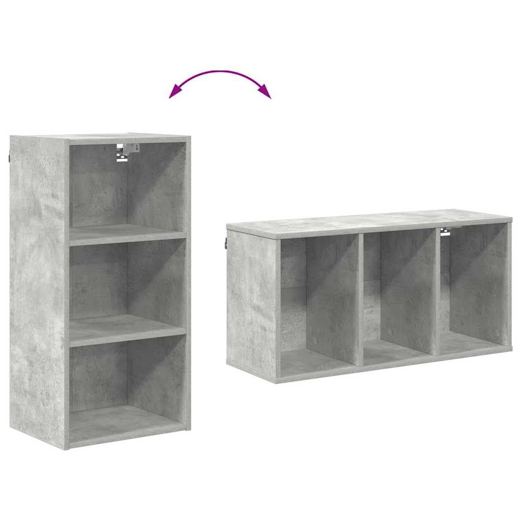 Hängeschrank Beton Grau aus Holzwerkstoff 40 x 29,5 x 80 cm mit viel Stauraum für Küche und Esszimmer, moderner Mehrzweckschrank mit Tür und Regal, ideal als Vorratsschrank und Organizer