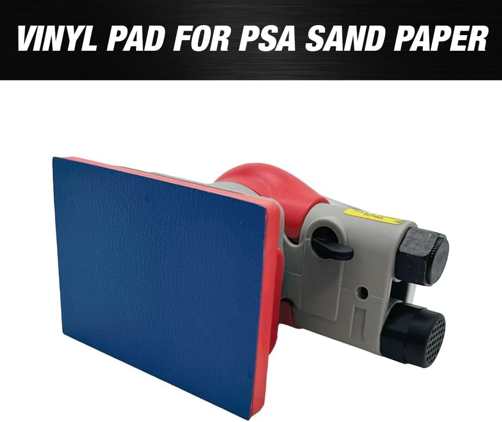 MAXX PROS 3 x 4 Square Orbital Sander Pneumatic/PSA/Vinyl sanding machine - 75 x 100mm Orbital Sander, Sanding/Grinding/Polishing Professional for Car Waxing, Auto Body Work, Woodworking, Car Polisher