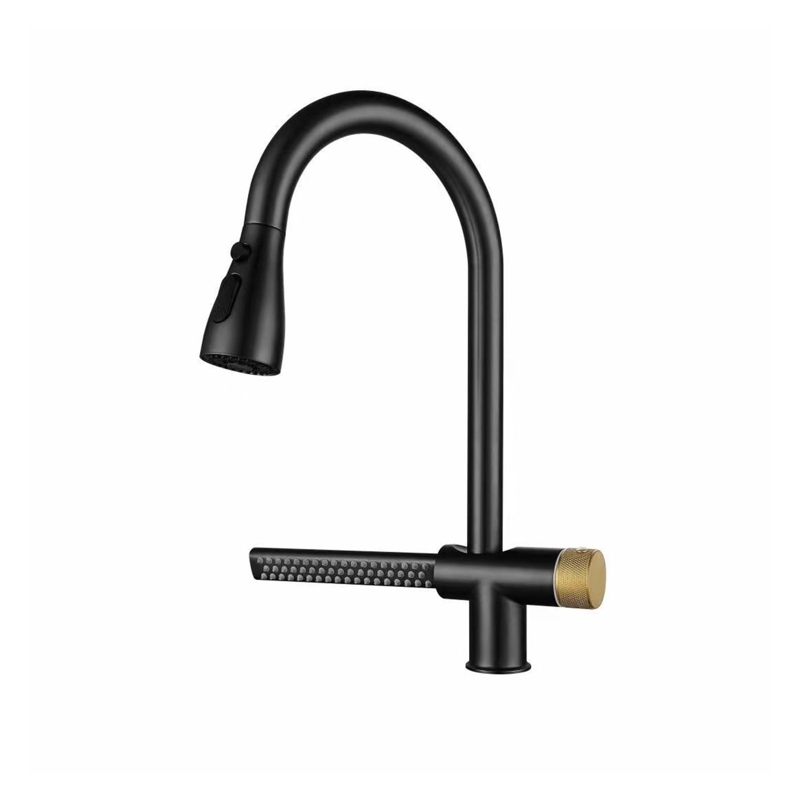 Robinet de cuisine en acier inoxydable noir mat durable
