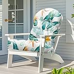 Waterproof Adirondack Chair Cushion, Thickened Adirondack Rocking Chair Cushion，Indoor Outdoor Rocking Chair Cushions High Back Patio Chair Cushions with Ties，43x19x4 Inches, Yellow Greenleaf