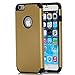 iPhone 6s Plus Case, Lumsing Hard Soft Rubber Hybrid Shockproof Impact Rugged Armor Defender Case Protective Cover for Apple iPhone 6/6s Plus (5.5 inch Screen) with Screen Protector (Gold/Black)