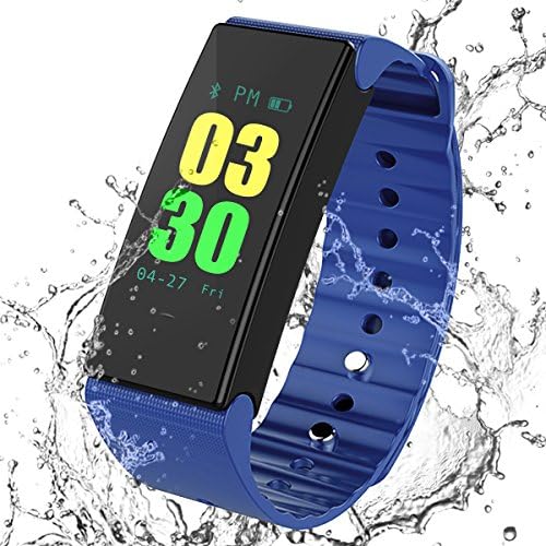 MOCRUX Fitness Tracker Smart Bracelet, Sport Activity Tracker, IP67 Waterproof Smart Wristband Sleep Monitor Calorie Counter Pedometer Color Screen Call/SMS Reminder for Android/iOS