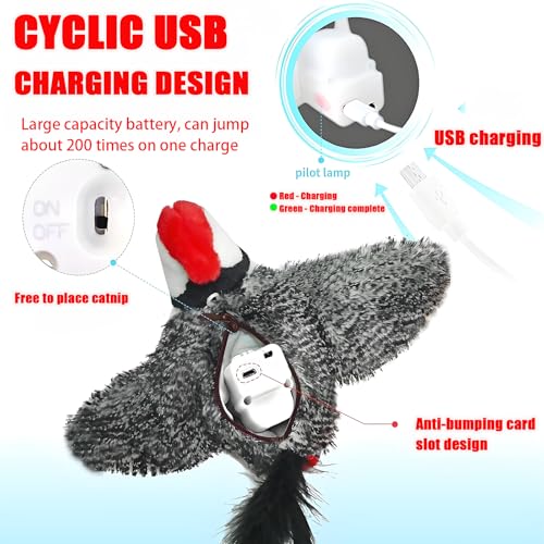 Image of Yewmow Interactive Chirping Bird Cat Toy,2026 Upgrade Flapping Bird Cat Toys,Simulated Chirping Bird Cat Toys,Cat Stimulation Toys for Indoor Cats(Woodpecker 1pcs)