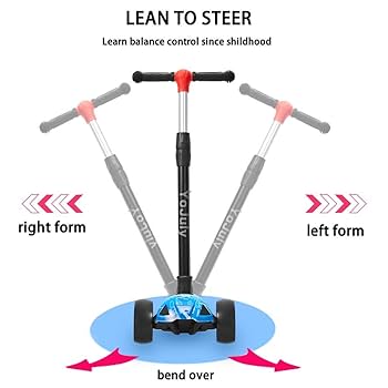 Zicosy 3 Wheel Kick Scooter - Adjustable Height Kids Kick