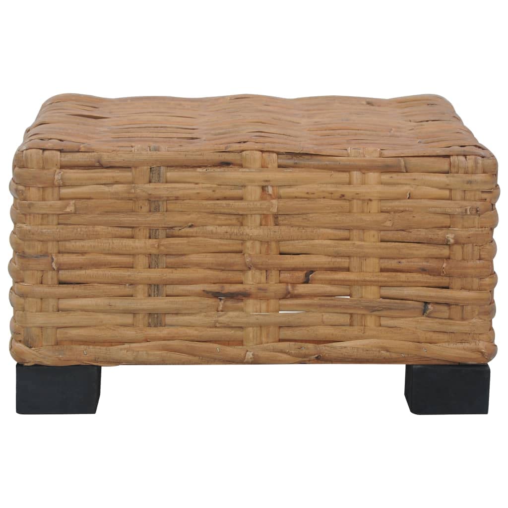 Table basse en rotin résistante aux intempéries pour petits balcons