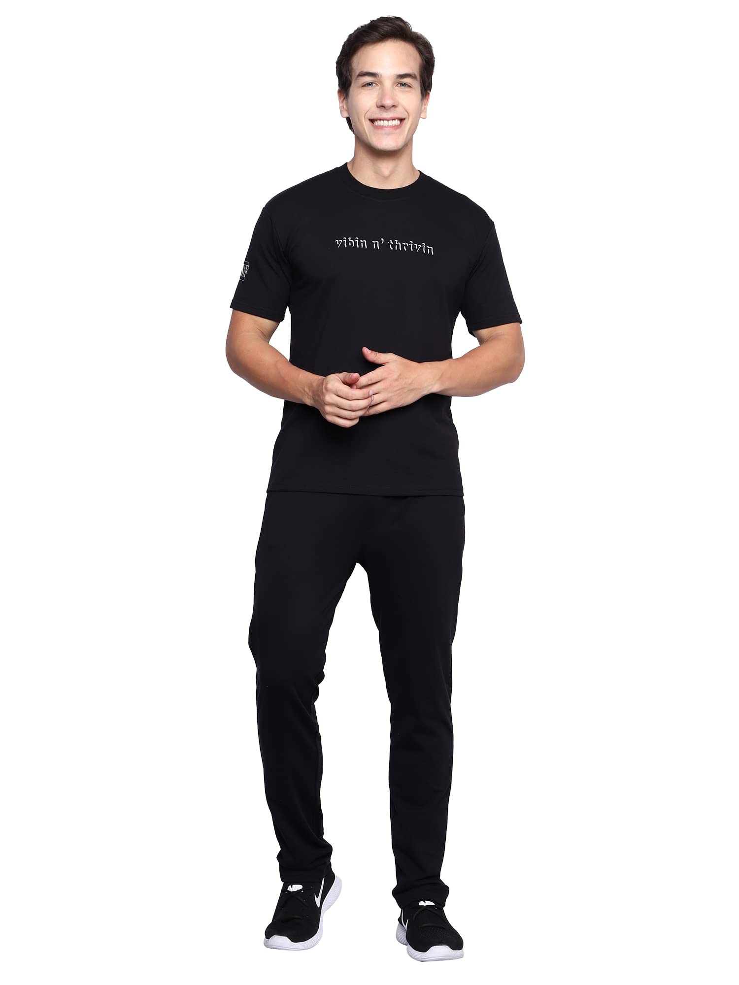 TWF ROUND NECK T-SHIRT WITH TRACK,CO-ORD SET MEN-image-0