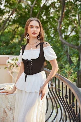 Image of Scarlet Darkness Women's Underbust Corset Top Renaissance Medieval Lace-up Boned Fairycore Pirate Corsets