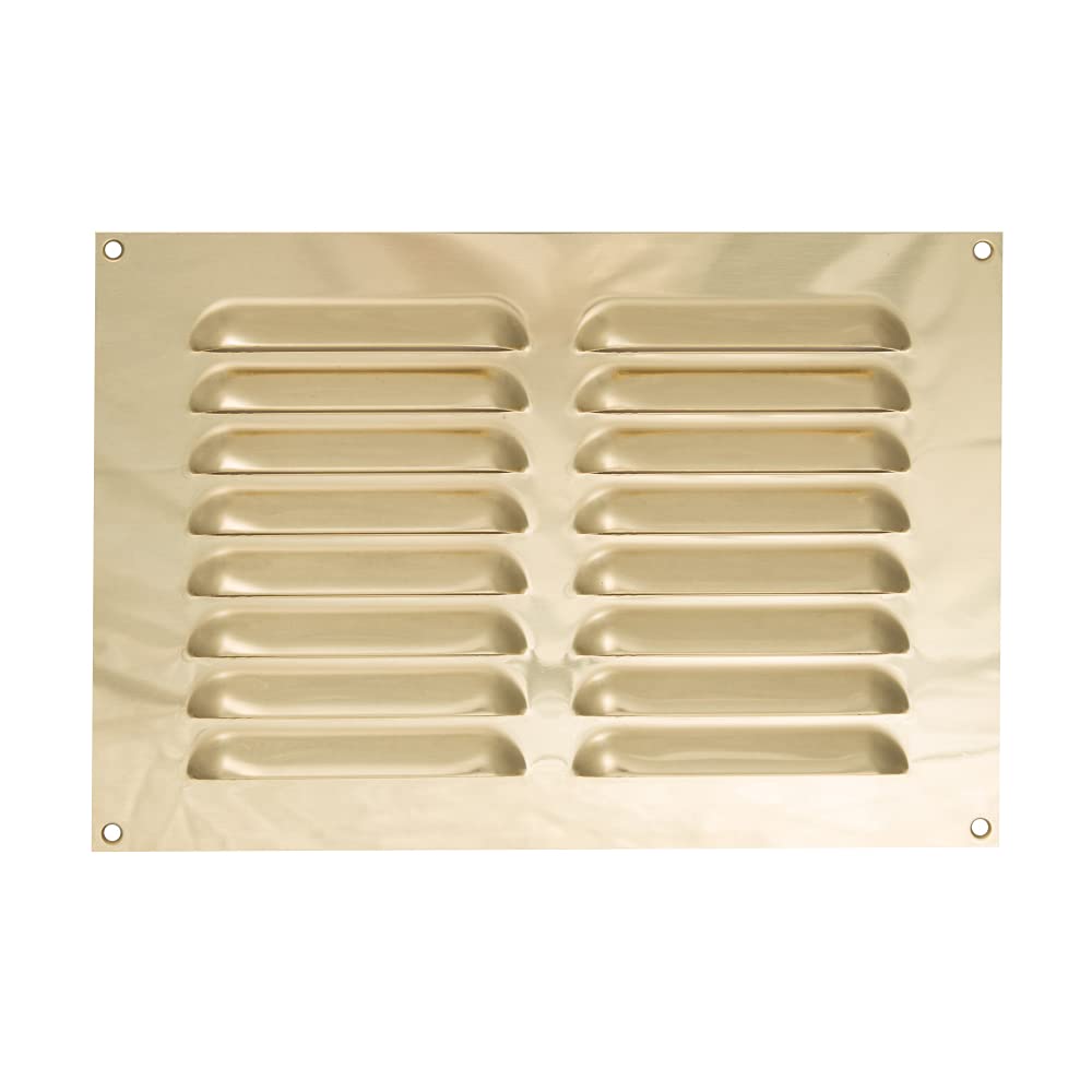 Timco Brass Timloc - 9X6 - Metal Internal Louvre Grille Vent Polished
