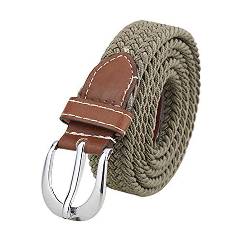 uxcell Women Elastic Stretchy Braided Woven Alloy Buckle Casual Belt Width 1 Inches