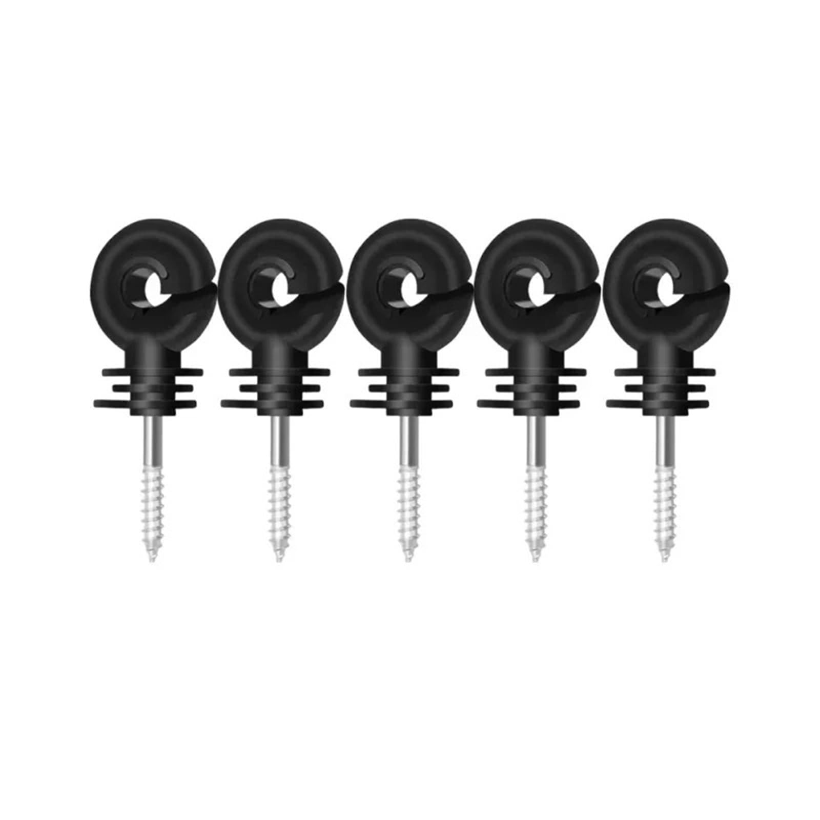50 pezzi di isolatori for recinzioni elettriche a traliccio for giardino domestico for collegamenti cavi resistenti e sicuri, isolatore nero in acciaio al carbonio Per Trefoli
