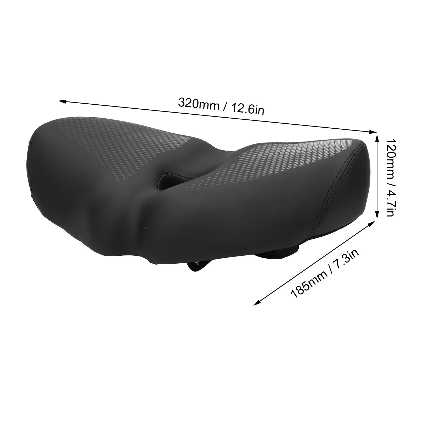 Fabater Sella per Bici Oversize Senza Naso, Sella per Bici Extra Larga per Donna e Uomo, Cuscino del Sedile in Memory Foam Comfort Impermeabile, Adatto per Cyclette, Mountain Bike