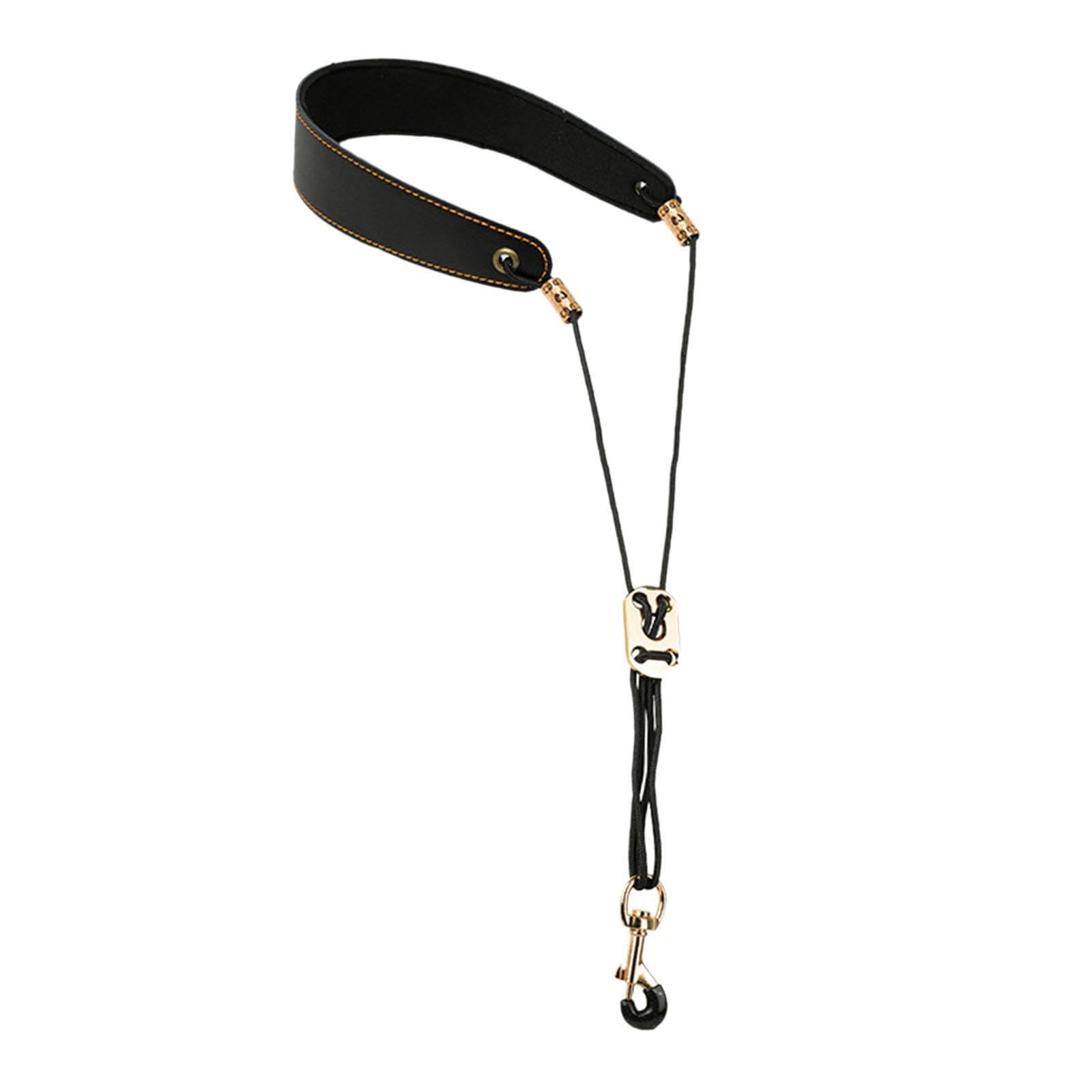 MERISHOPP Saxophone Neck Strap Belt with Metal Hook for Alto Clarinets Beginners Gifts Black-picture-14