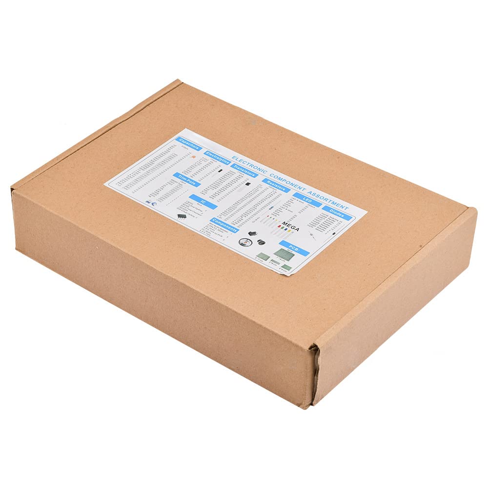 Mustpoint 1900Pcs Mega Componente Elettronico Kit Assortimento Condensatori Resistori LED Transistor LED