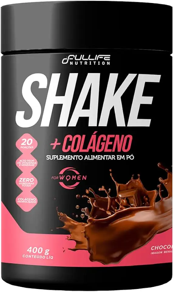 Shake Substituto de Refeição Com Colágeno Fullife 400g (400g, Chocolate)