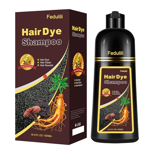 Fedulili Dark Red Wine Hair Dye Shampoo 17.5oz