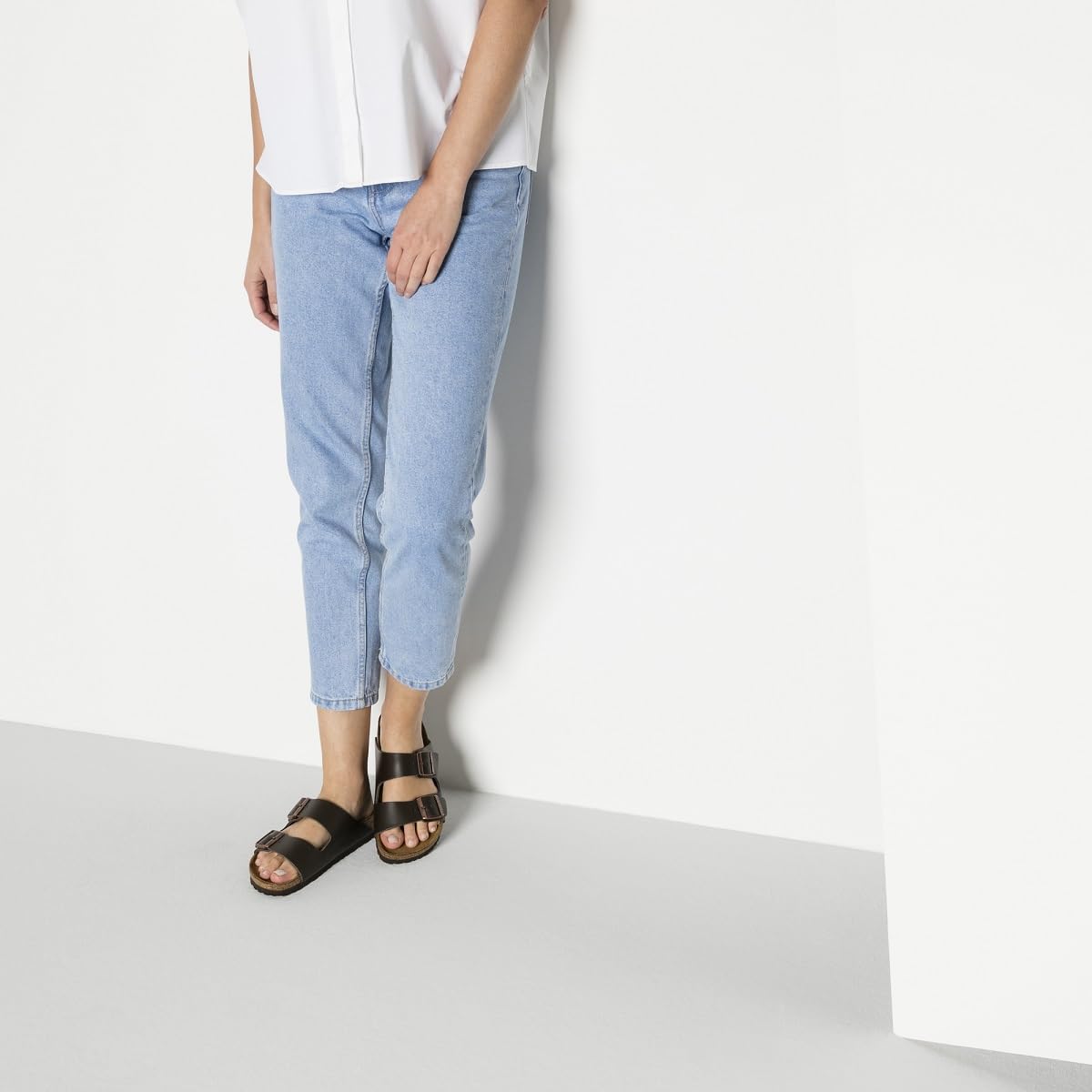 Birkenstock Arizona Leather Zuecos Hombres Marrón Zuecos (Mules) Shoes