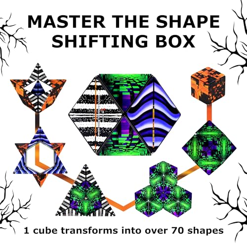 Image of Shashibo DODECA Magnetic Puzzle Cube, Sensory Fidget Toy for Adults & Kids, Stress Relief Fidget Toy for All Ages, Cool Fidget Toys for Desk, Shape Shifting Box, 100+ Possible Shapes