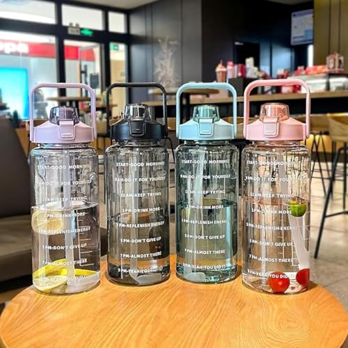 Image of Transparent Bottle 2000 ml Water Bottle 2 Liter Capacity Bottle Office /School /College /Gym /Travel Bottle | BPA-free fitness sports.