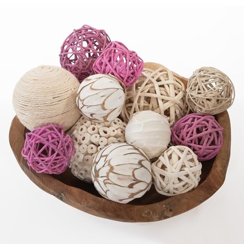 Image of ANDALUCA Large Decorative Vase Filler Bag with Orbs, Balls (Pink)