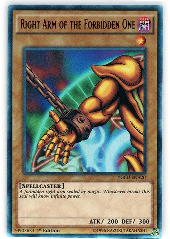 YU-GI-OH! - Right Arm of The Forbidden One (YGLD-ENA20) - Yugi's Legendary Decks - 1st Edition - Ultra Rare