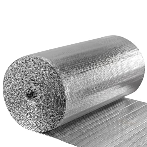 Cathpetic Foil Insulation Roll 60cm×25m×3mm,Radiator Reflector Foil,Double Side Aluminium Foil and...