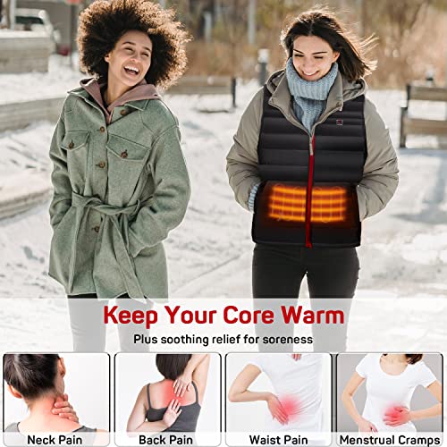 2023 Upgraded Dr. Prepare Women’s Heated Vest, Lightweight Heating Vest For Women With 3 Heating Levels, 6 Heating Zones, Adjustable Size, And Usb Plug For Hiking Camping (Battery Pack Not Included) #TOP2