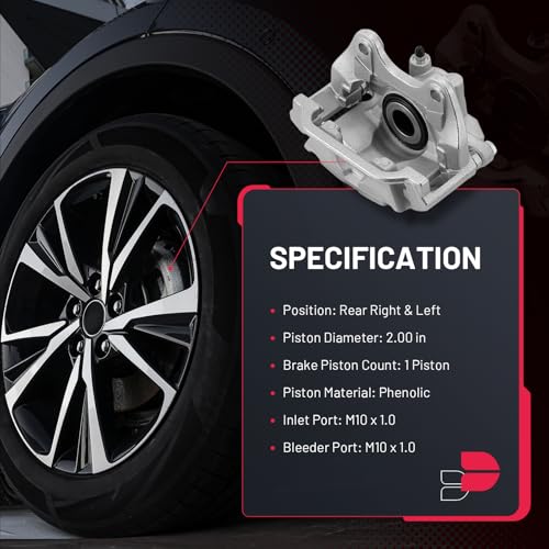 Image of BDFHYK 18B5030, 18B5031 Rear Disc Brake Caliper Assembly with Bracket Compatible with Cadillac Escalade /Escalade ESV, Compatible with Chevrolet Avalanche /Silverado 1500 /Suburban 1500 /Tahoe 2007-2018