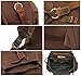 HuaChen Vintage Canvas Backpack, Large Capacity Rucksack with Leather, 15″ Laptop Compartment & Hidden Anti‑Theft Pocket,Hiking/School/Travel Daypack for Men & Women - M32 Coffee L