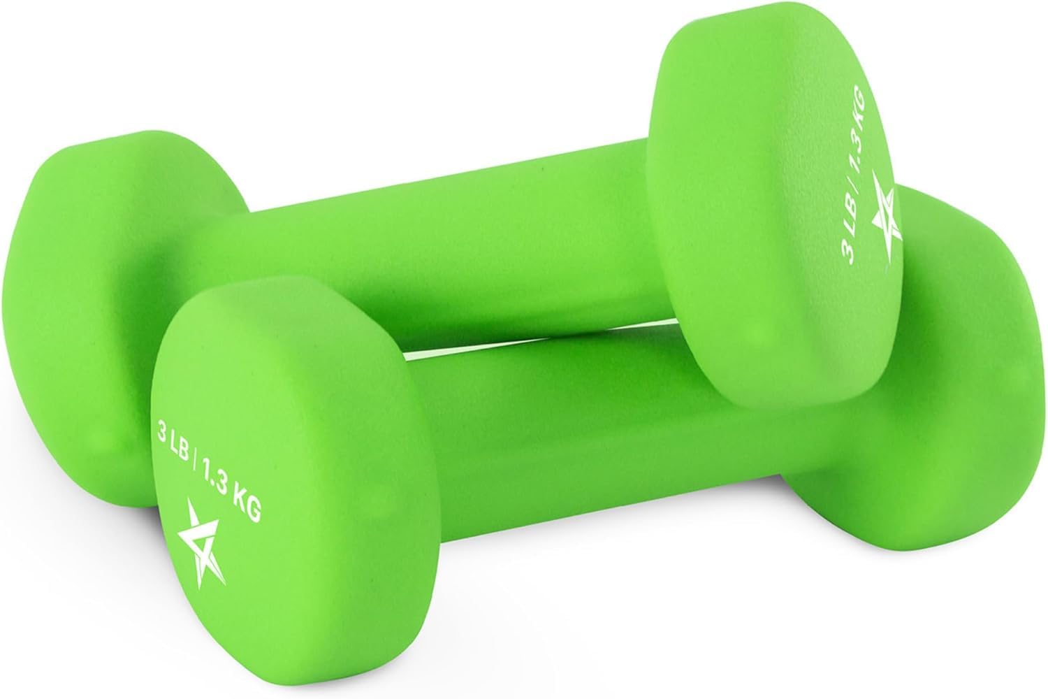Yes4All Neoprene Coated Dumbbell Hand Weight Sets of 2 - Multiple Weight Options with 15 Colors Anti-roll Anti-Slip