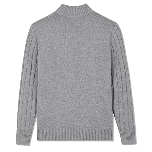 Image of Kid Nation Boys Sweater Cotton Quarter Zip Sweater Kids Cable Knit Pullover | Casual 1 /4 Zip Sweater for Child 3-14 Years (Previously Amazon Essentials)