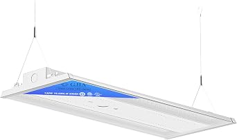130W LED Linear High Bay LED Shop Lights, 19500LM 0-10V Dimmable 5000K Daylight, Adjustable LED High Bay Shop Lights Lighting Fixtures for Garage Warehouse Workshop, UL