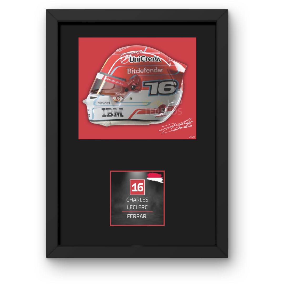 Lap Legends Black Charles Leclerc Framed Wall Art Display Gift With Reproduced Digital Signature (Bold 2026)