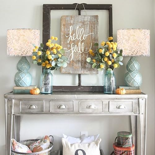 Go&So G5-17-4 Goso 2Pcs Medium Lampshade Polyester Fiber Printing Flowers Drum Lamp Shade thumb #5