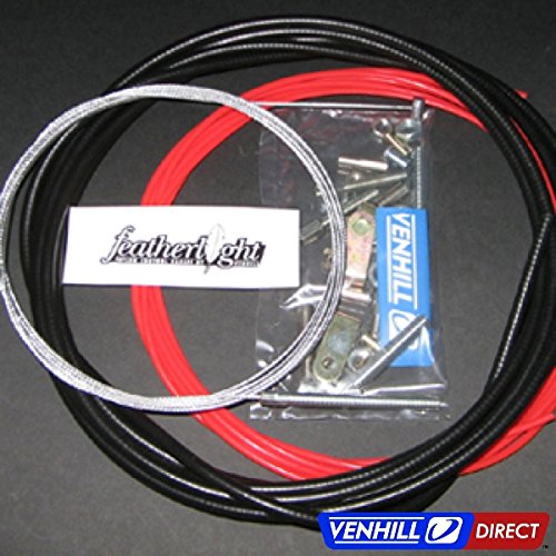 Venhill VEN-UKCCBLACK Universal Automotive Throttle Cable Kit
